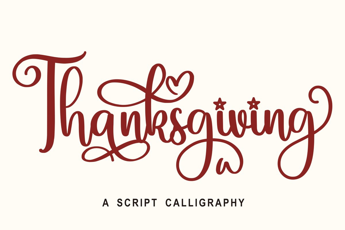 Thаnksgiving Regular Font preview