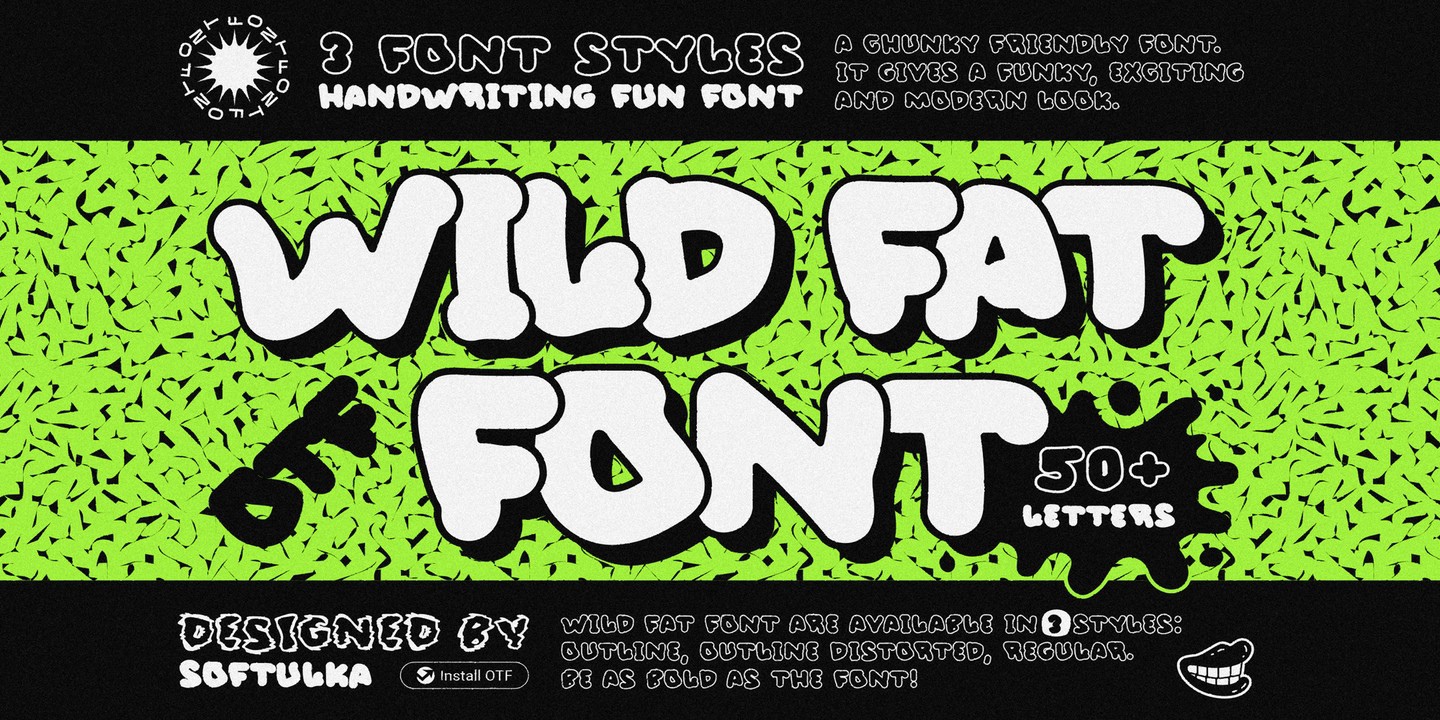 Wild Fat Font Font preview