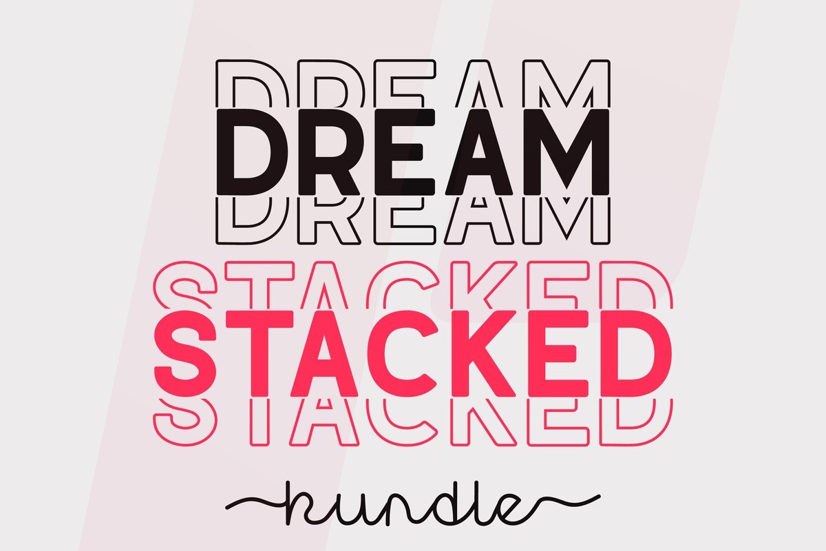 Dream Stacked Font preview