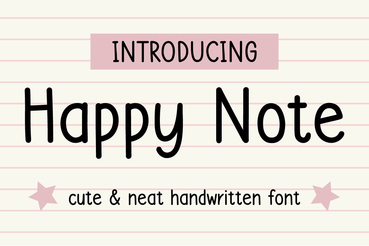 Happy Note Regular Font preview