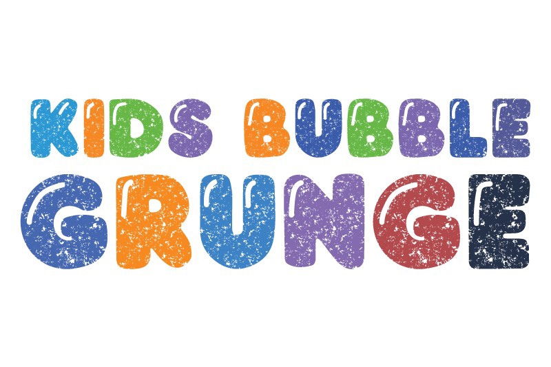 Kids Bubble Grunge Regular Font preview