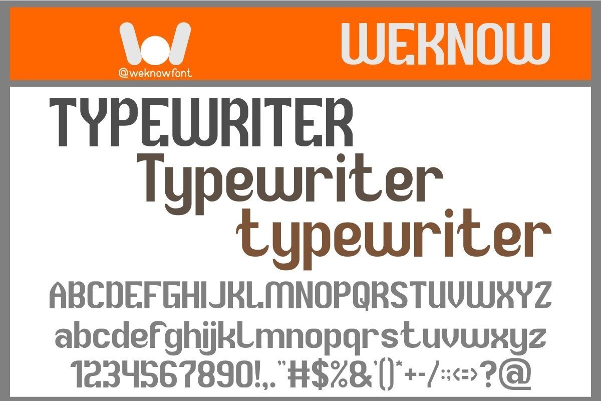 Typewriter Font preview