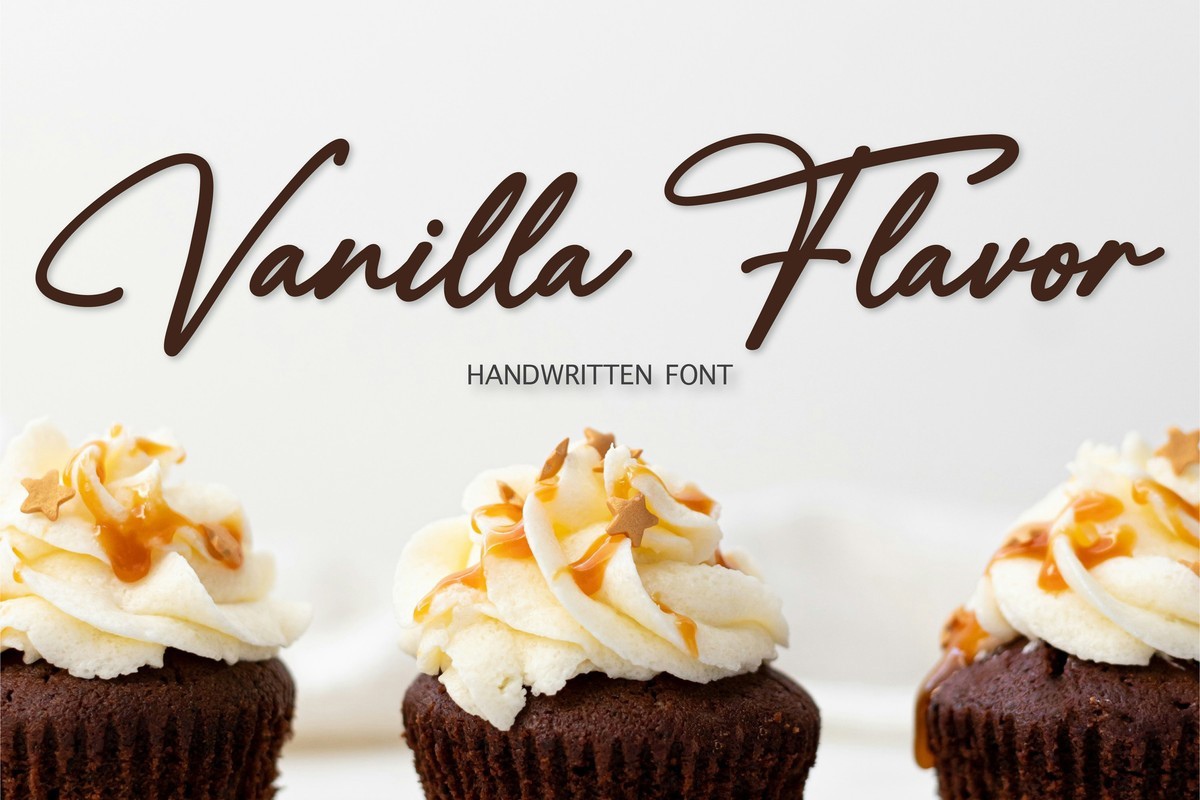 Vanilla Flavor Regular Font preview