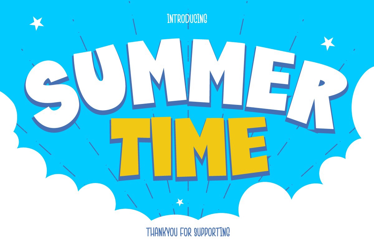 Summertime Regular Font preview