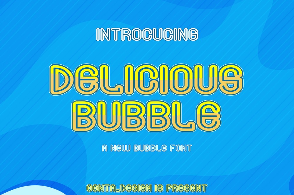 Delicious Bubble Bold Font preview