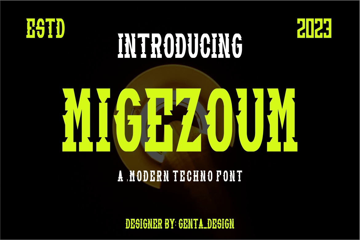 Migezoum Regular Font preview