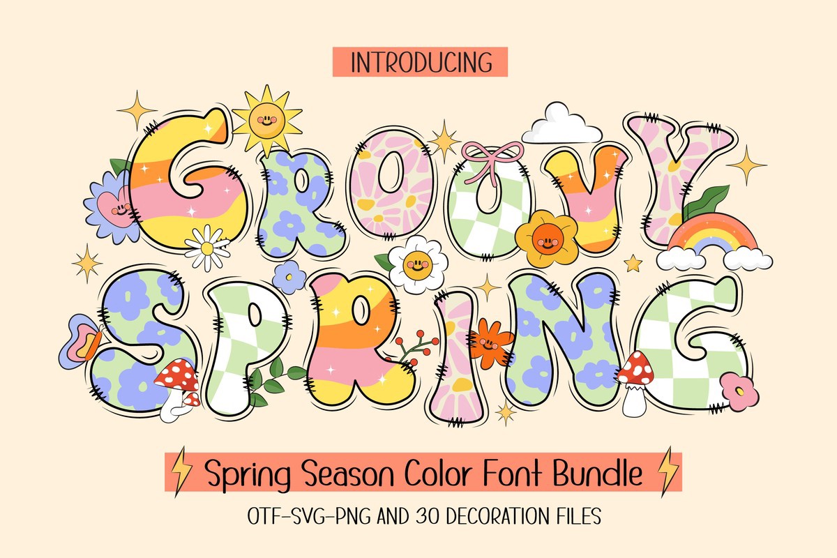 Groovy Spring Flower 1 Font preview