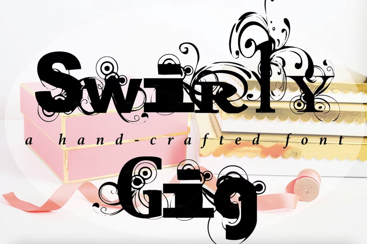 Swirly Gig Font preview