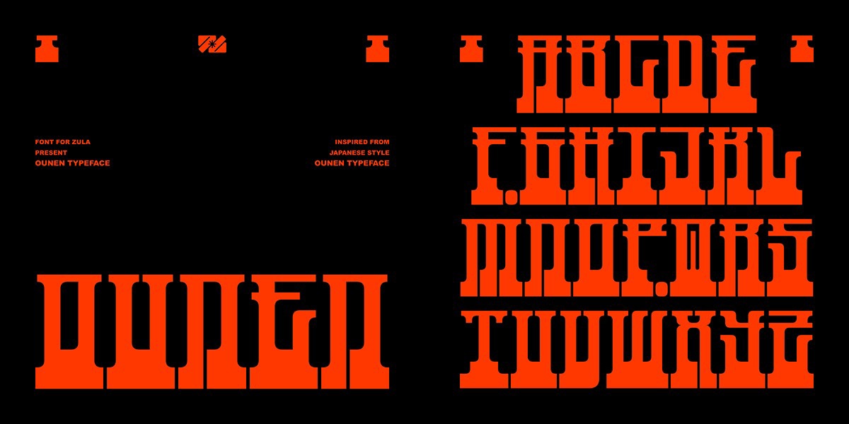 Ounen Regular Font preview