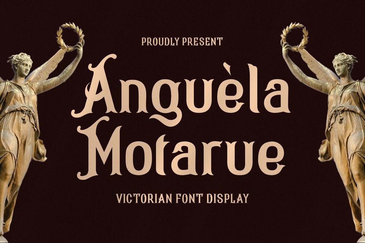 Anguèla Motarue Regular Font preview