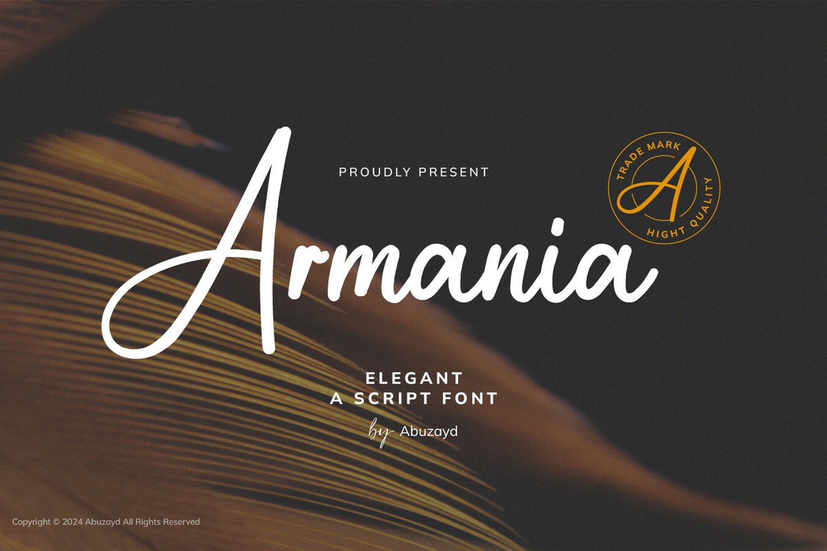 Armania Font preview