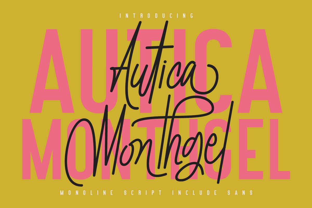 Autica Monthgel Sans Font preview