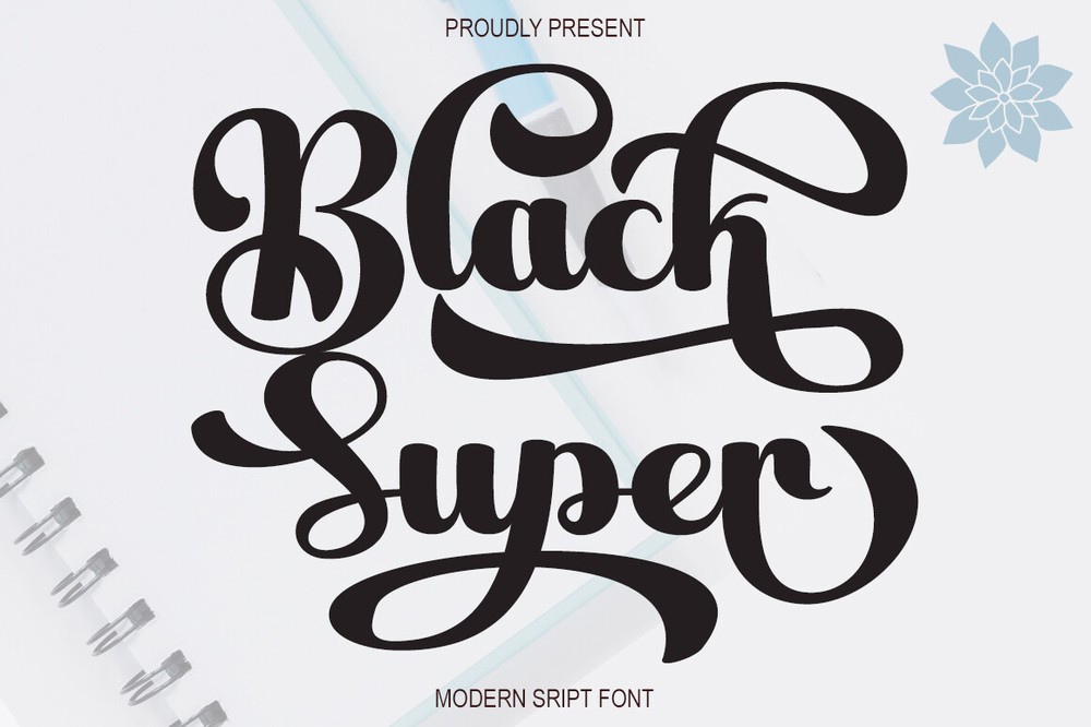 Black Super Font preview