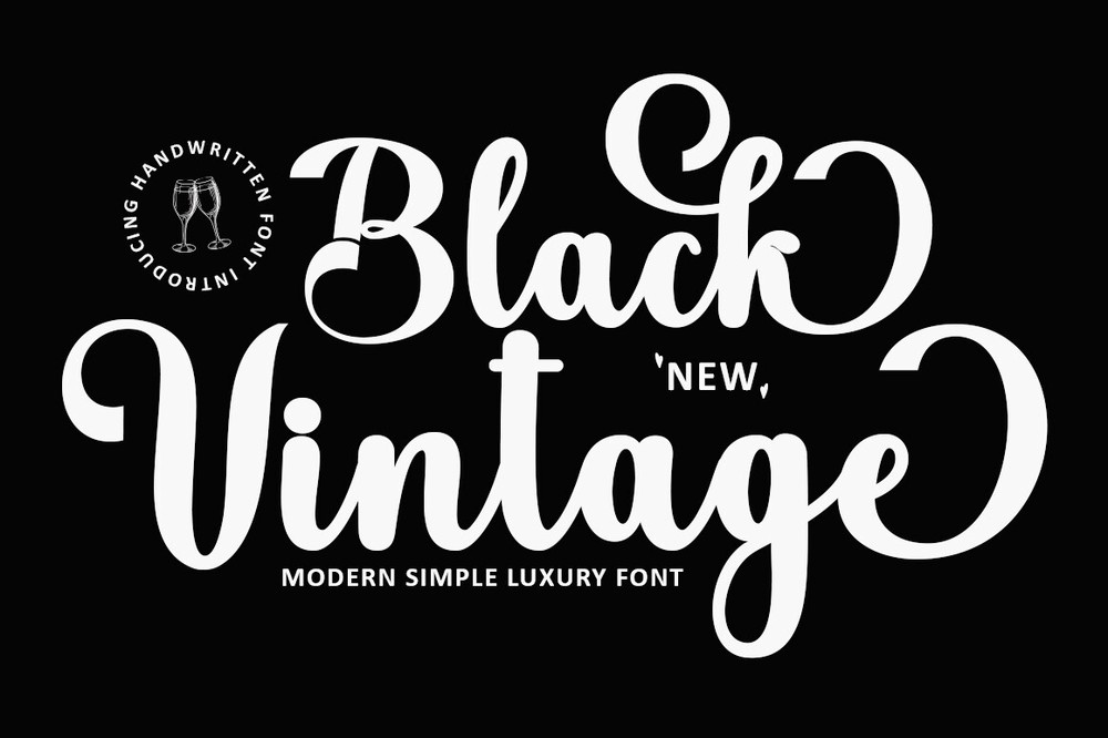 Blаck Vintage Regular Font preview