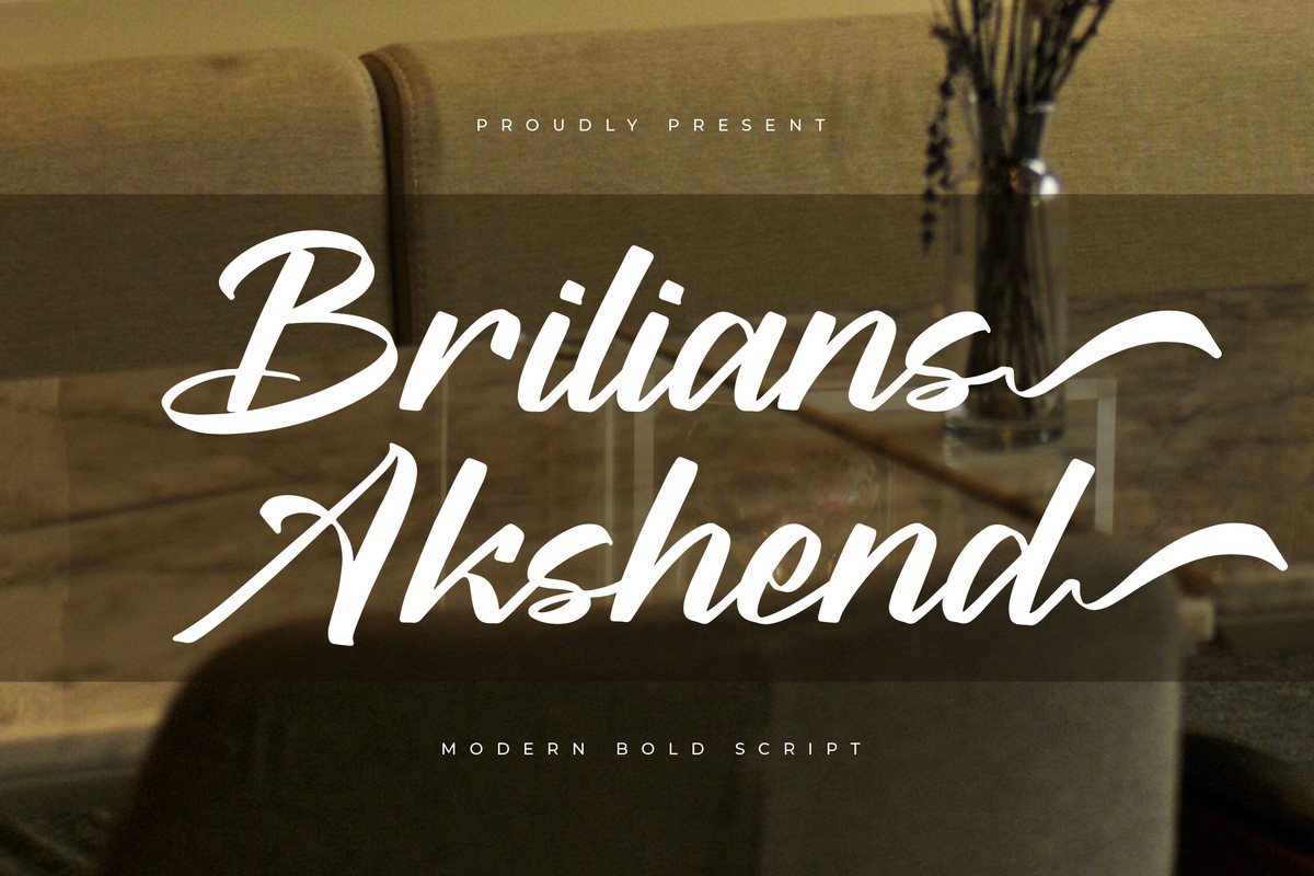 Brilians Akshend Font preview