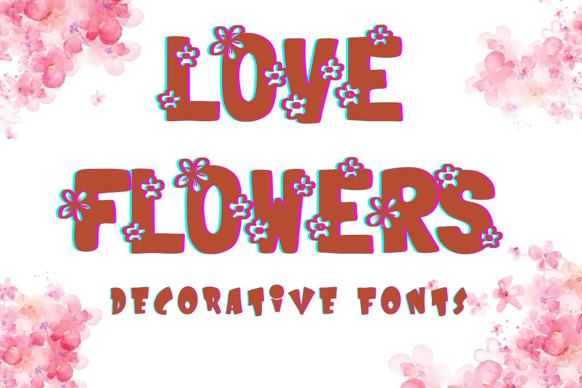 Love Flowers Regular Font preview