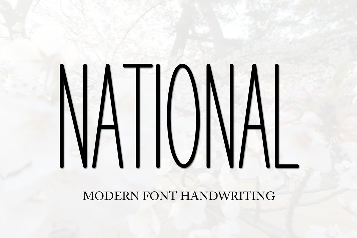 National Regular Font preview