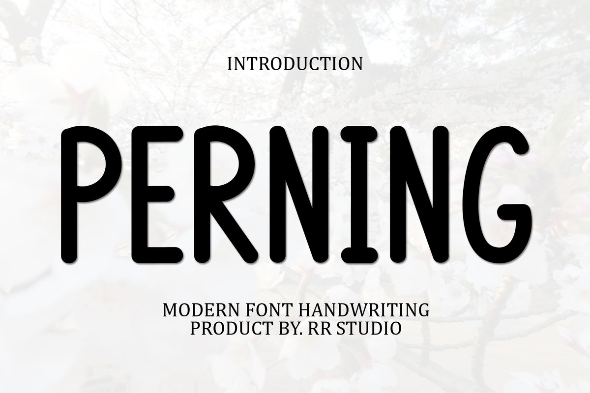 Perning Font preview