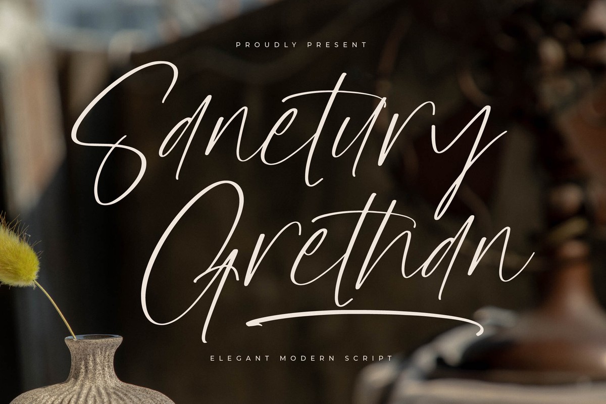 Sanetury Grethan Font preview