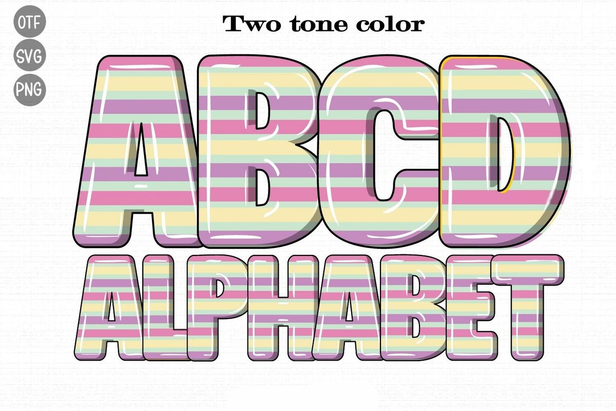 Two Tone Color Regular Font preview