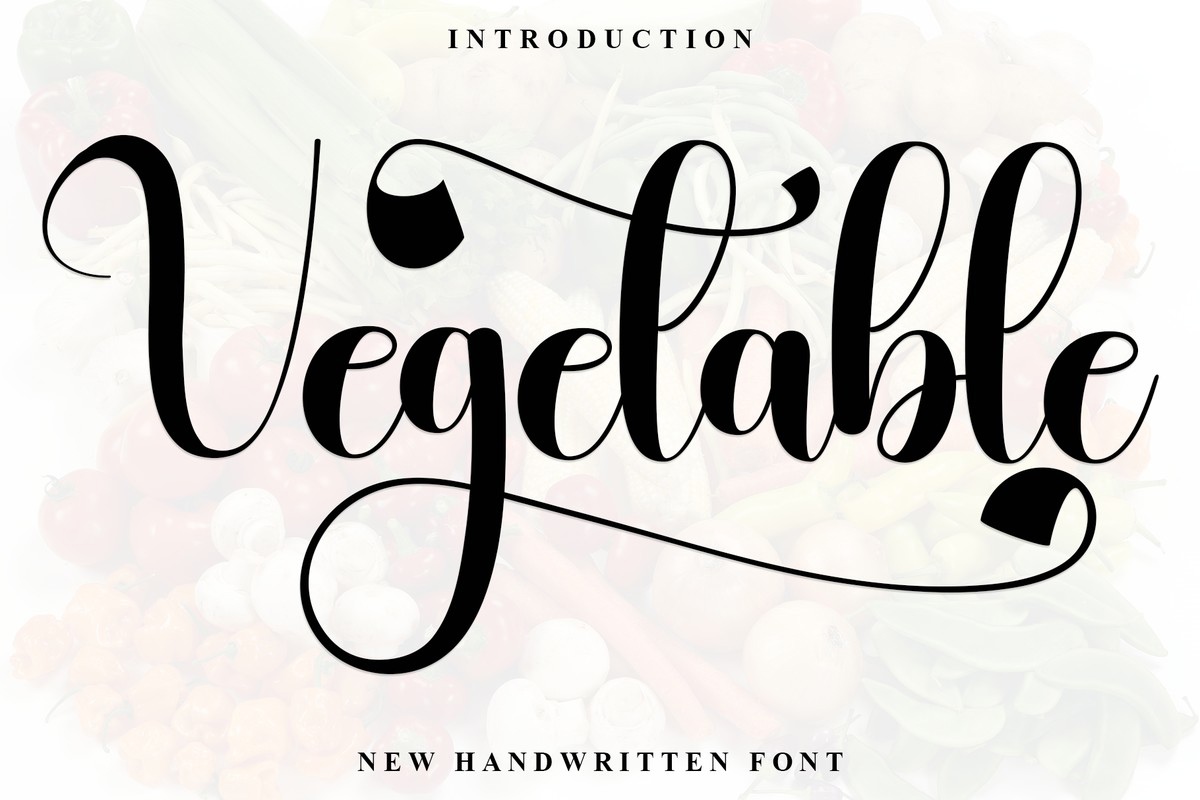 Vegetable Font preview