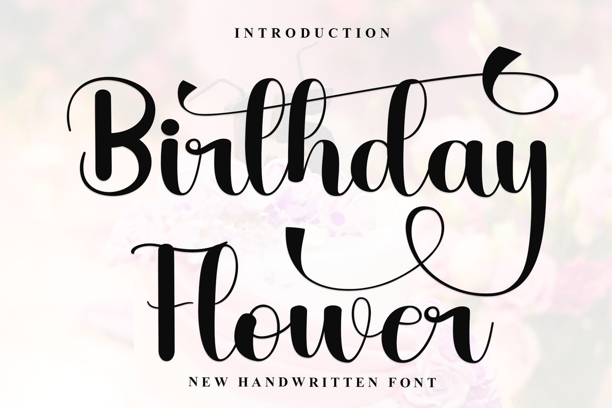 Birthday Flower Font preview