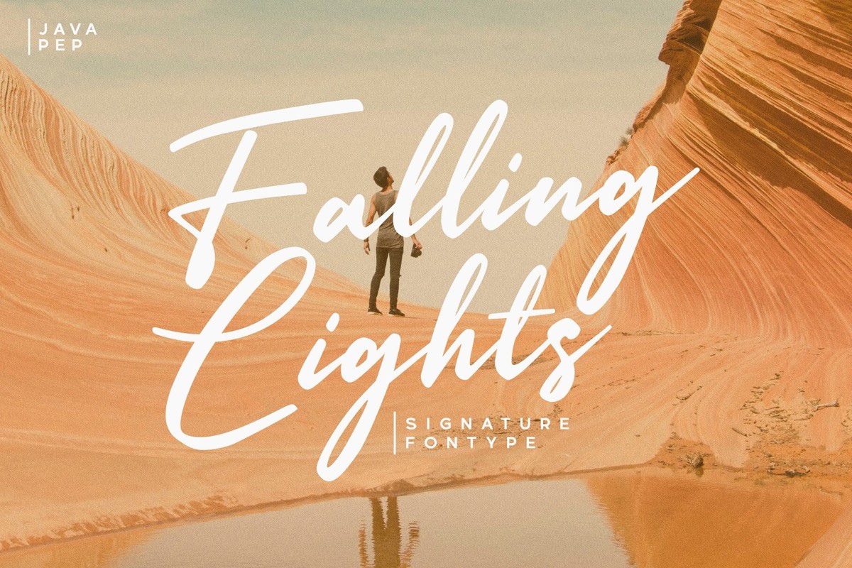 Falling Lights Font preview