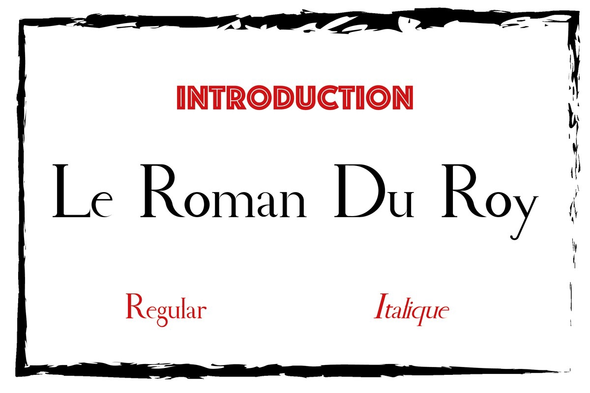 Le Roman Du Roy Italic Font preview