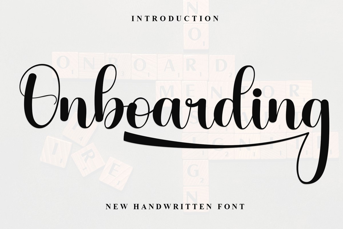 Onboarding Font preview