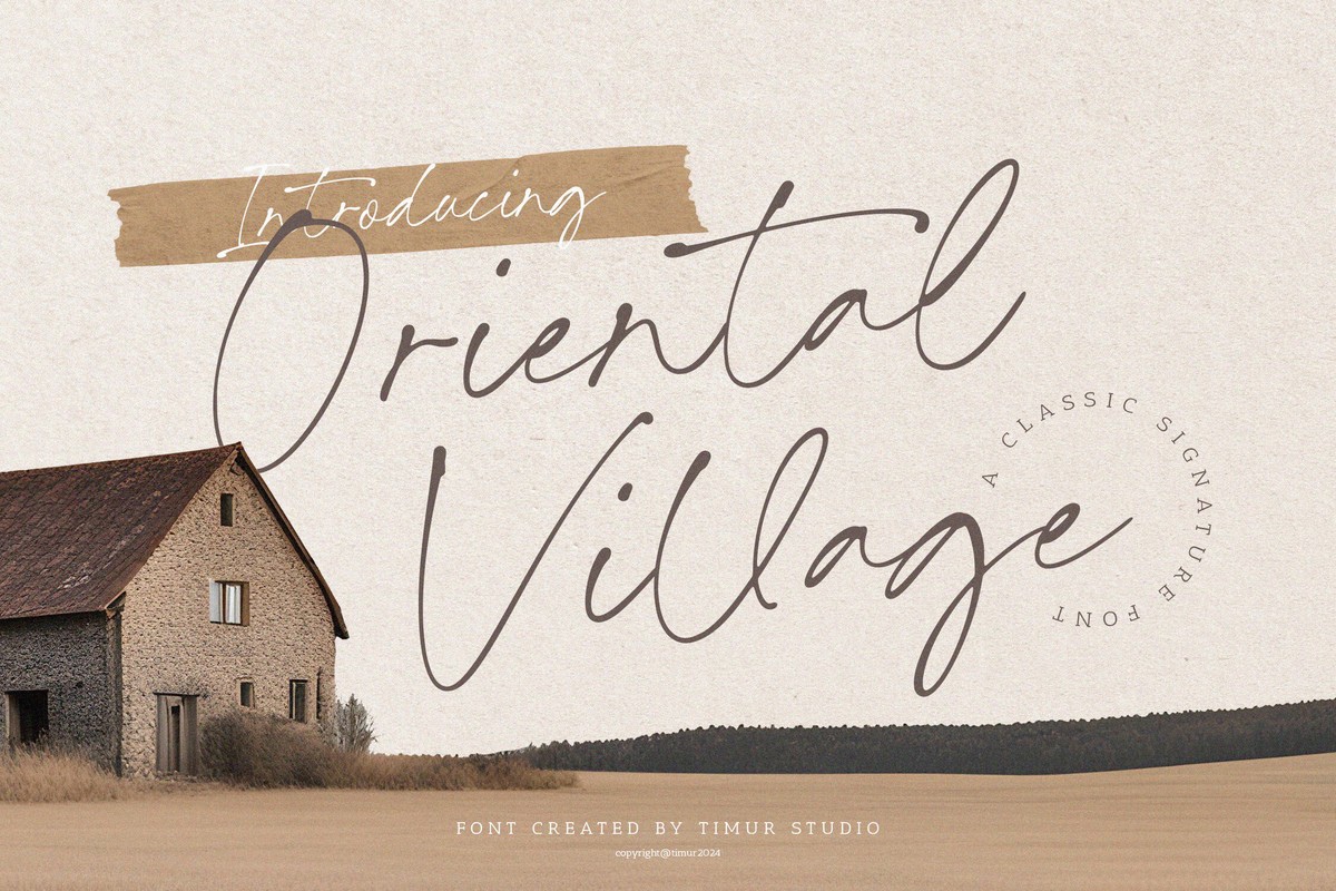 Oriental Village Regular Font preview