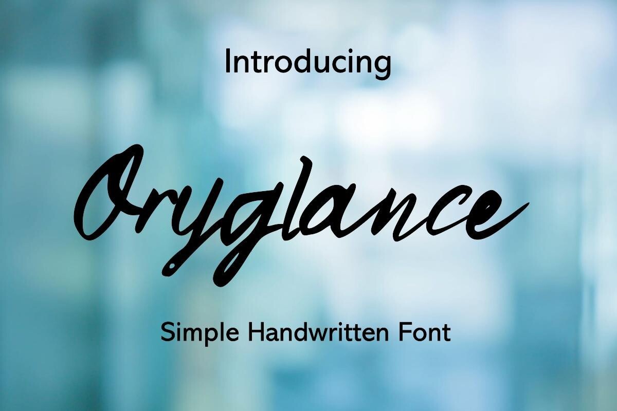 Oryglance Font preview