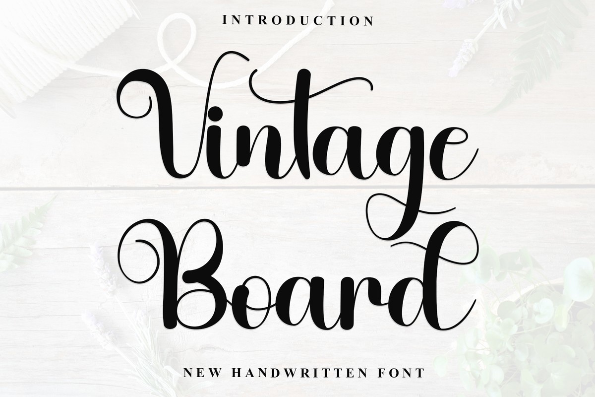 Vintage Board Regular Font preview