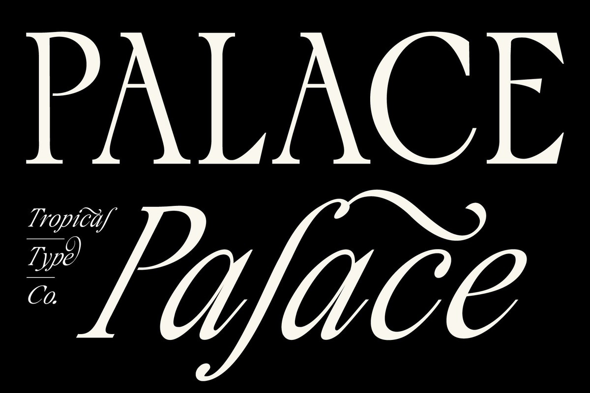 Palace Serif Italic Font preview