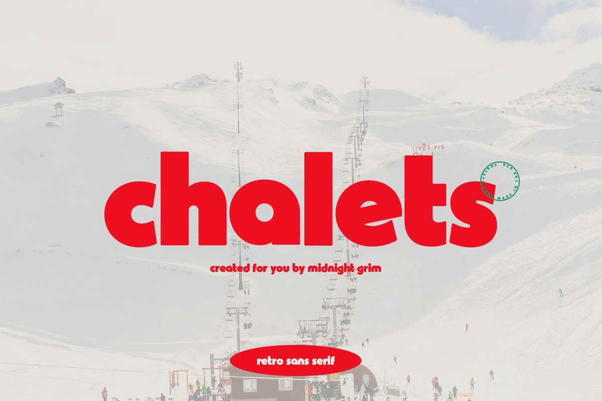 Chalets Regular Font preview