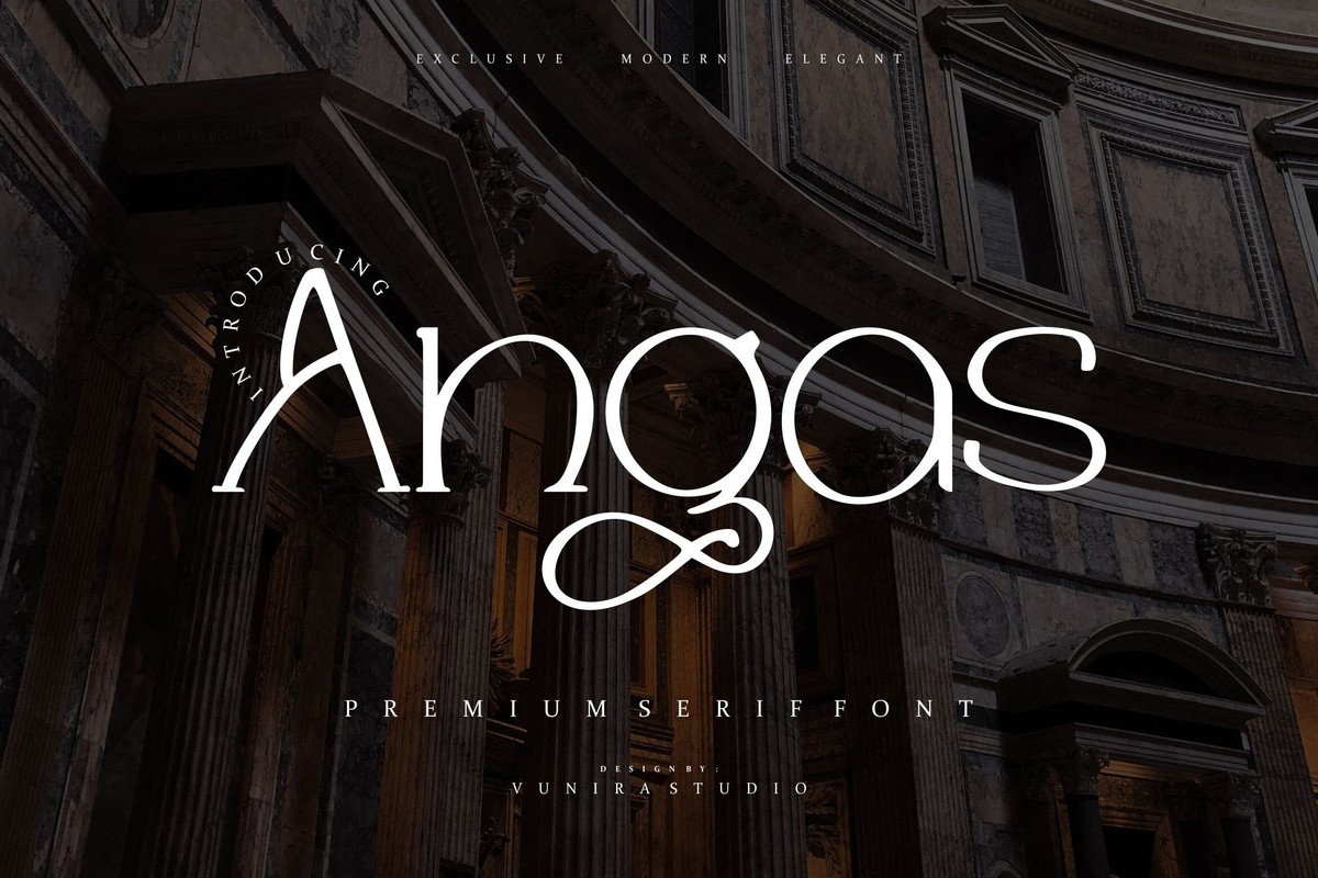 Angas Regular Font preview