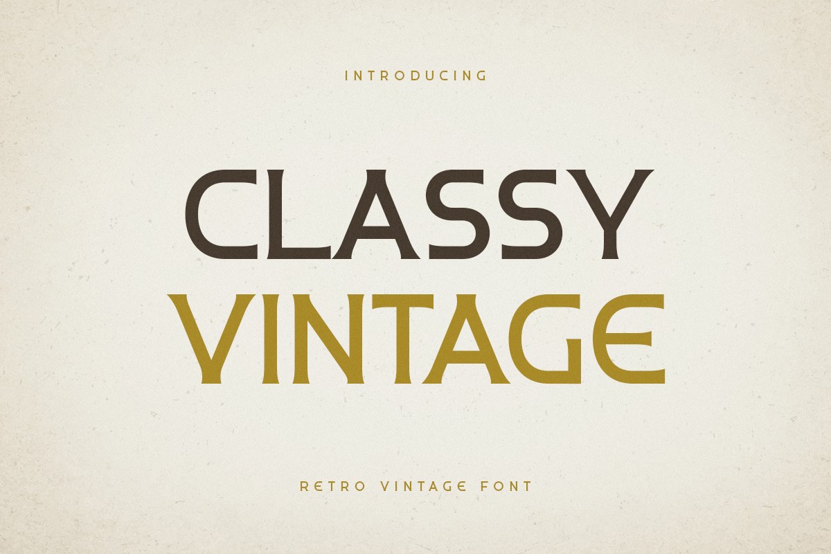 Classy Vintage Font preview