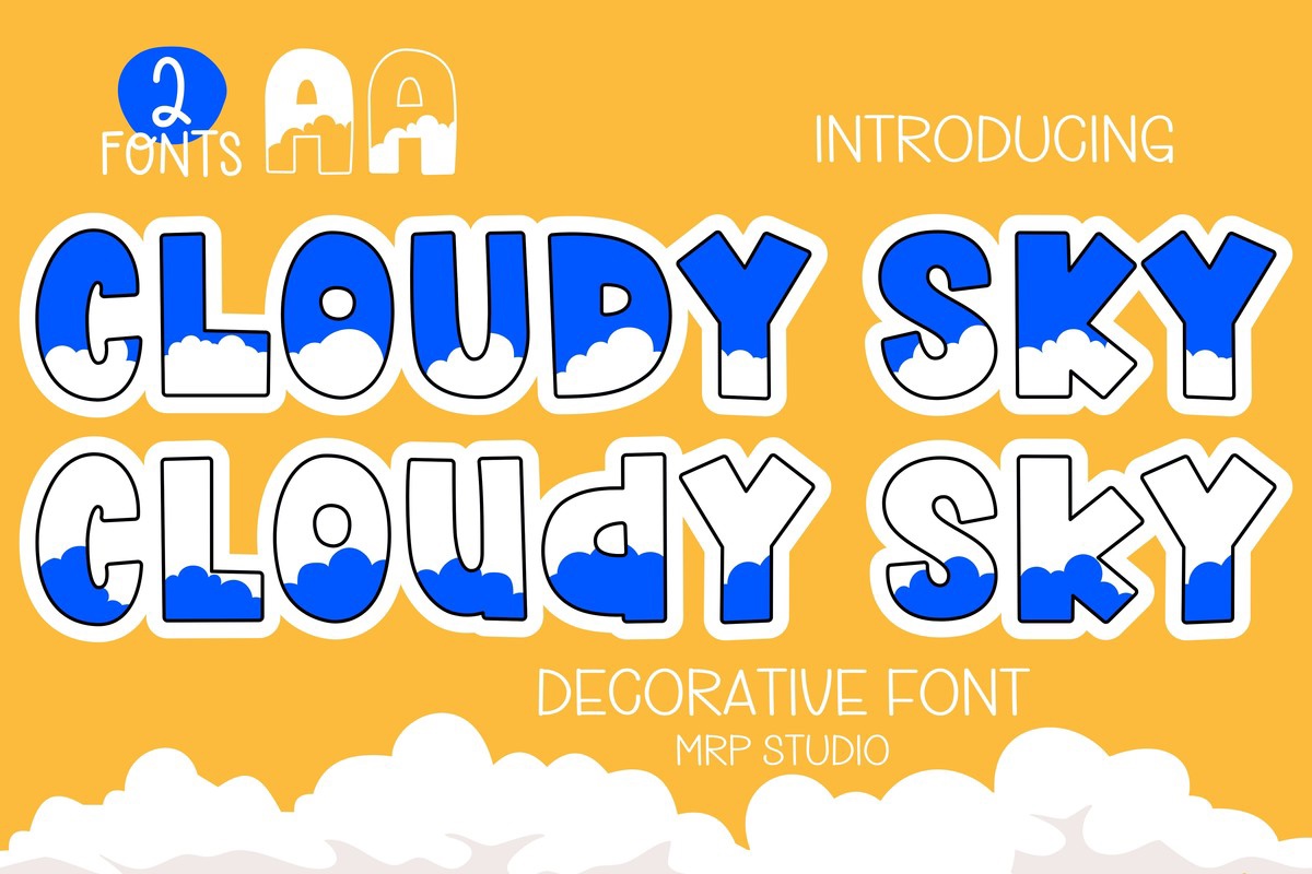 Cloudy Sky Regular Font preview