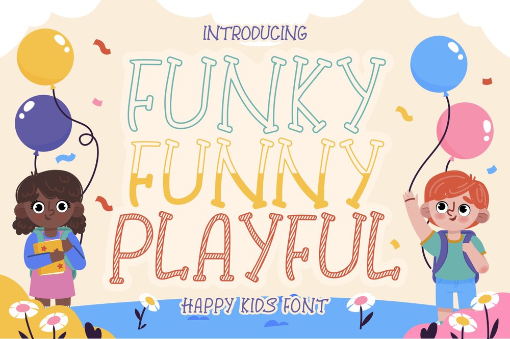 Funky Funny Playful 3 Font preview