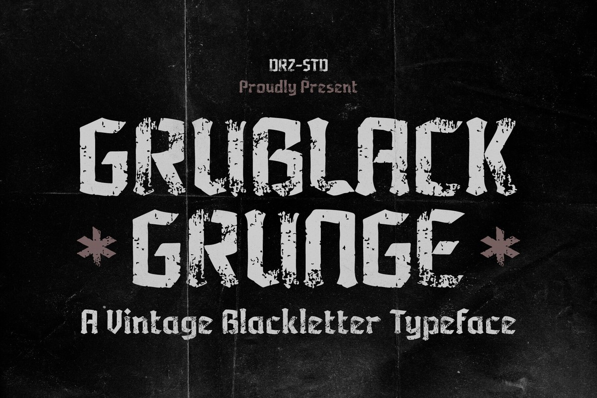 Grublack Regular Font preview