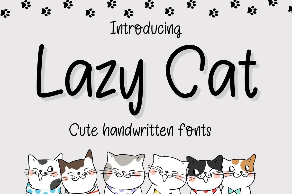 Lazy Cat Font preview