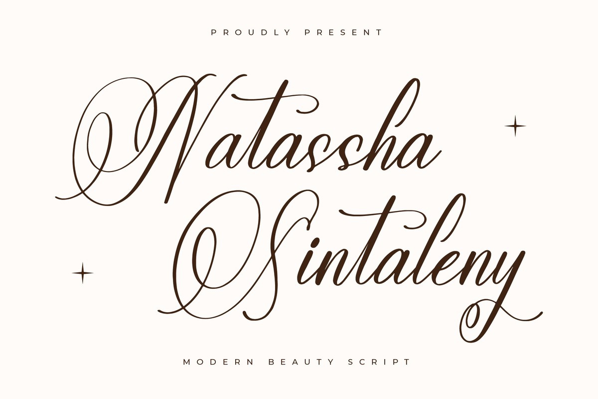 Natassha Sintaleny Regular Font preview