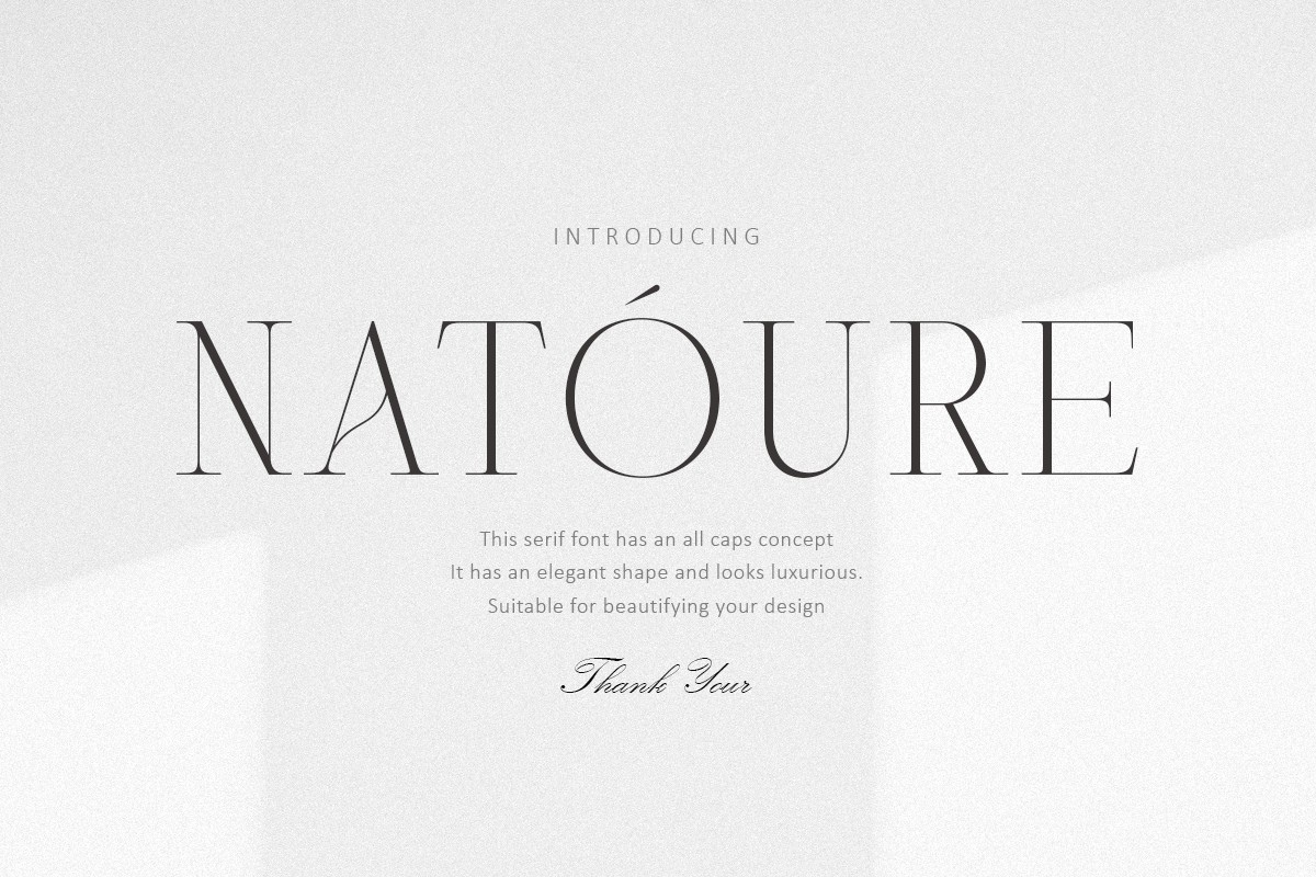 Natoure Font preview