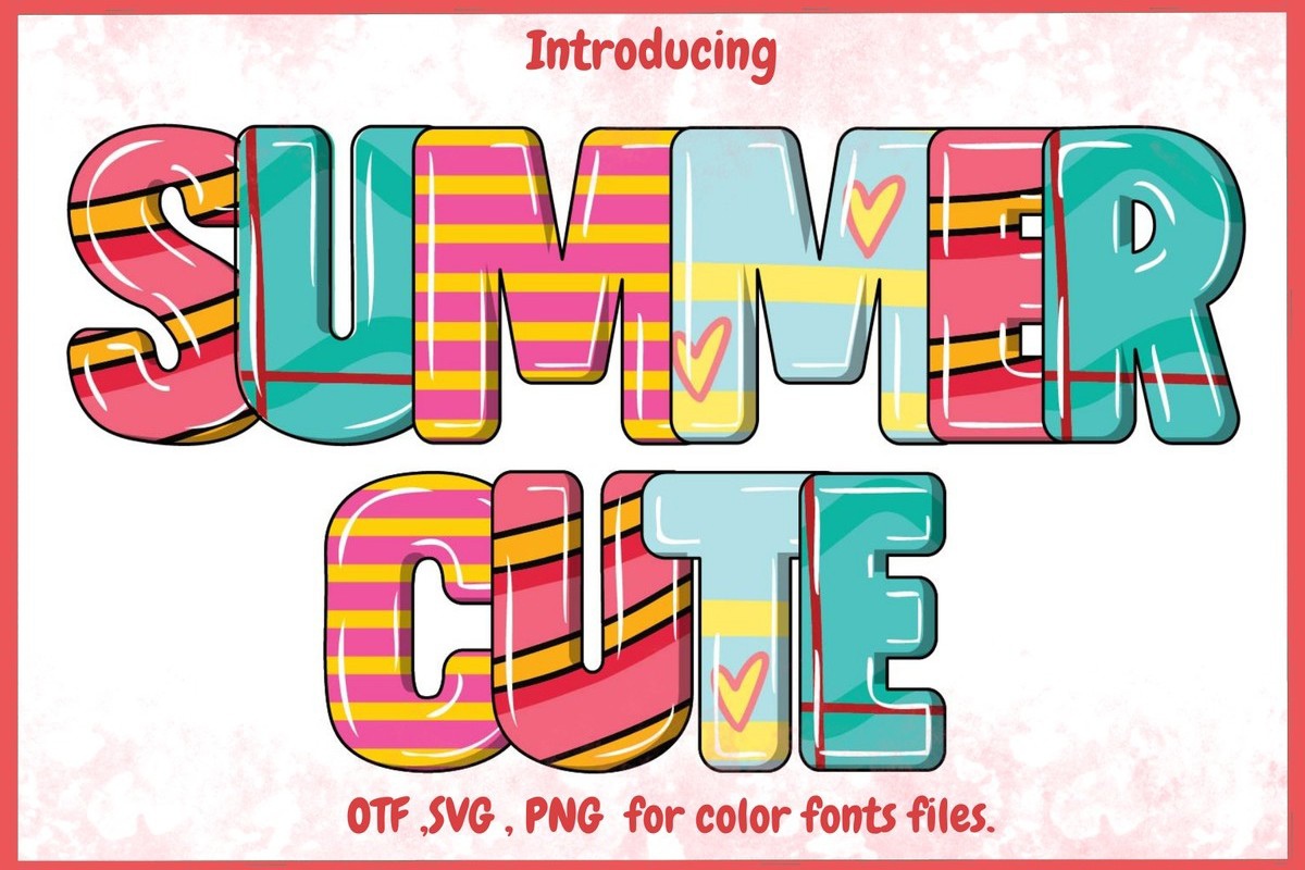 Summer Cute Red Font preview