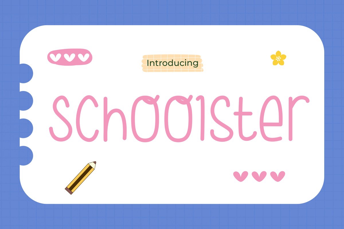 Schoolster Font preview