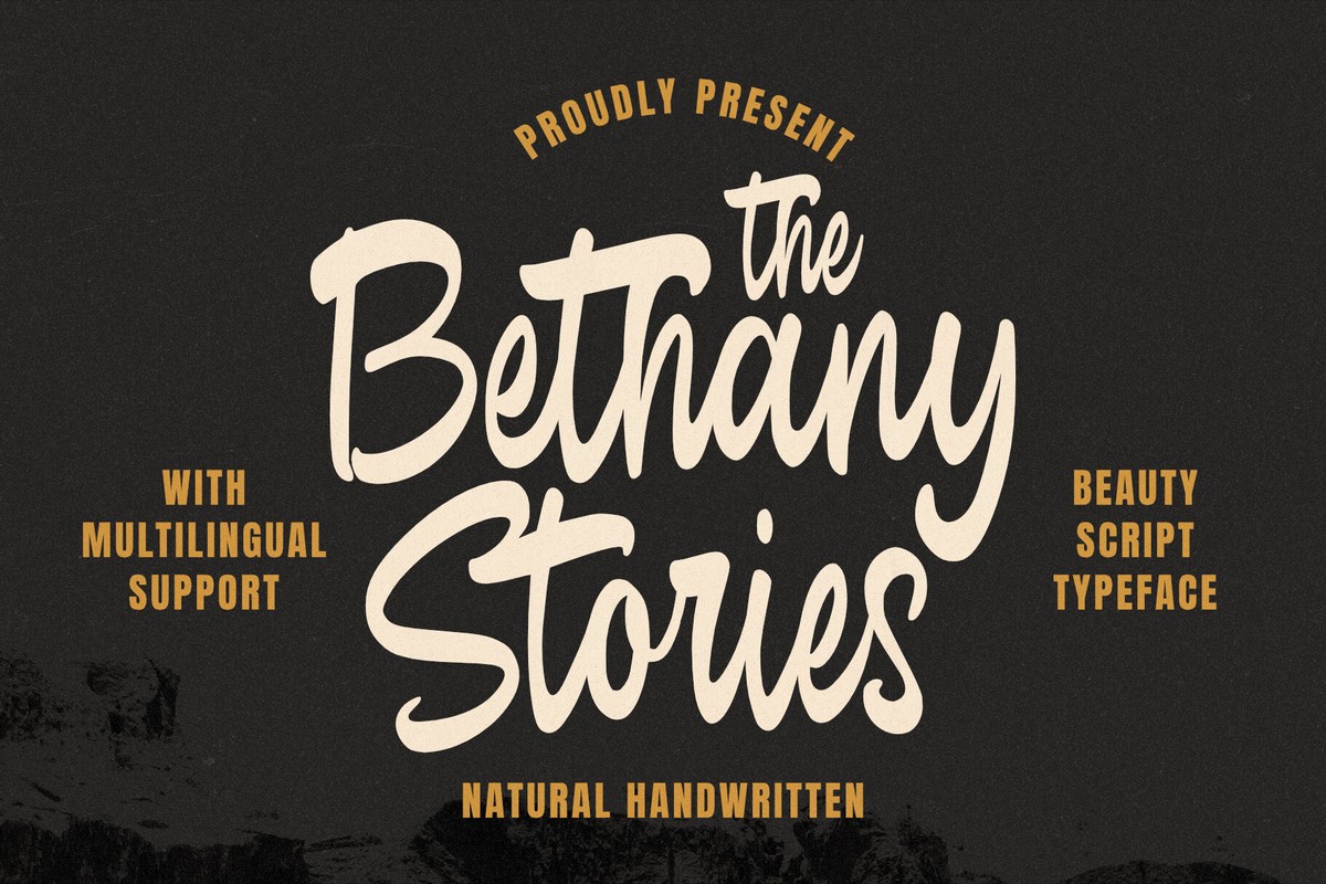 The Bethany Stories Regular Font preview