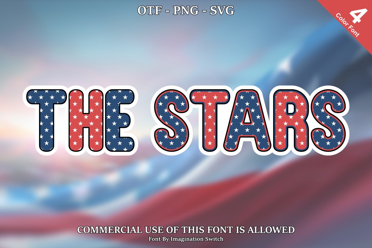 The Stars 4 Font preview