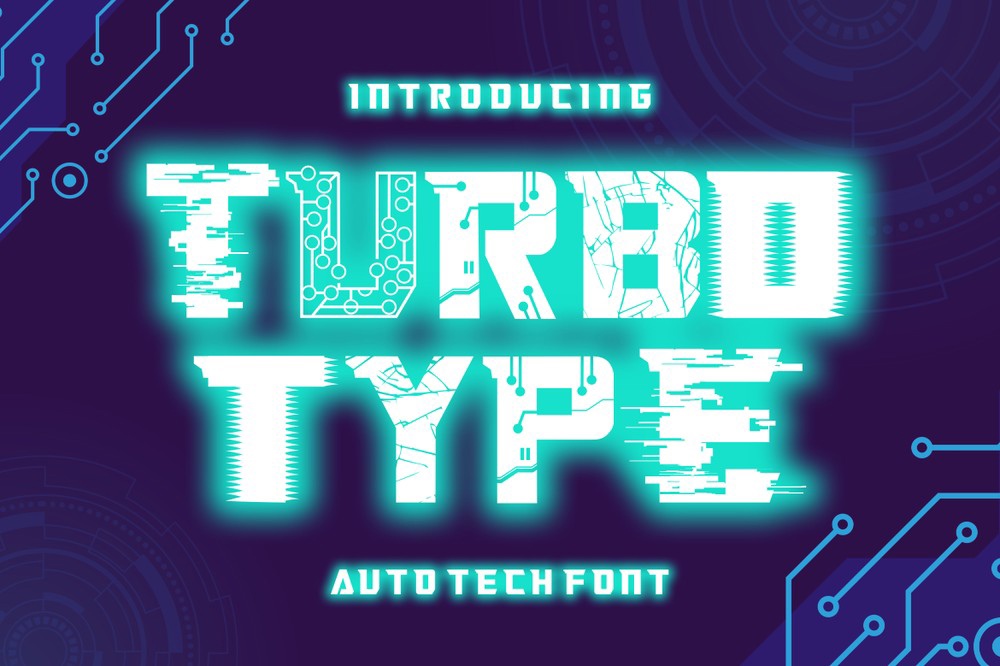 Turbo Type Regular Font preview