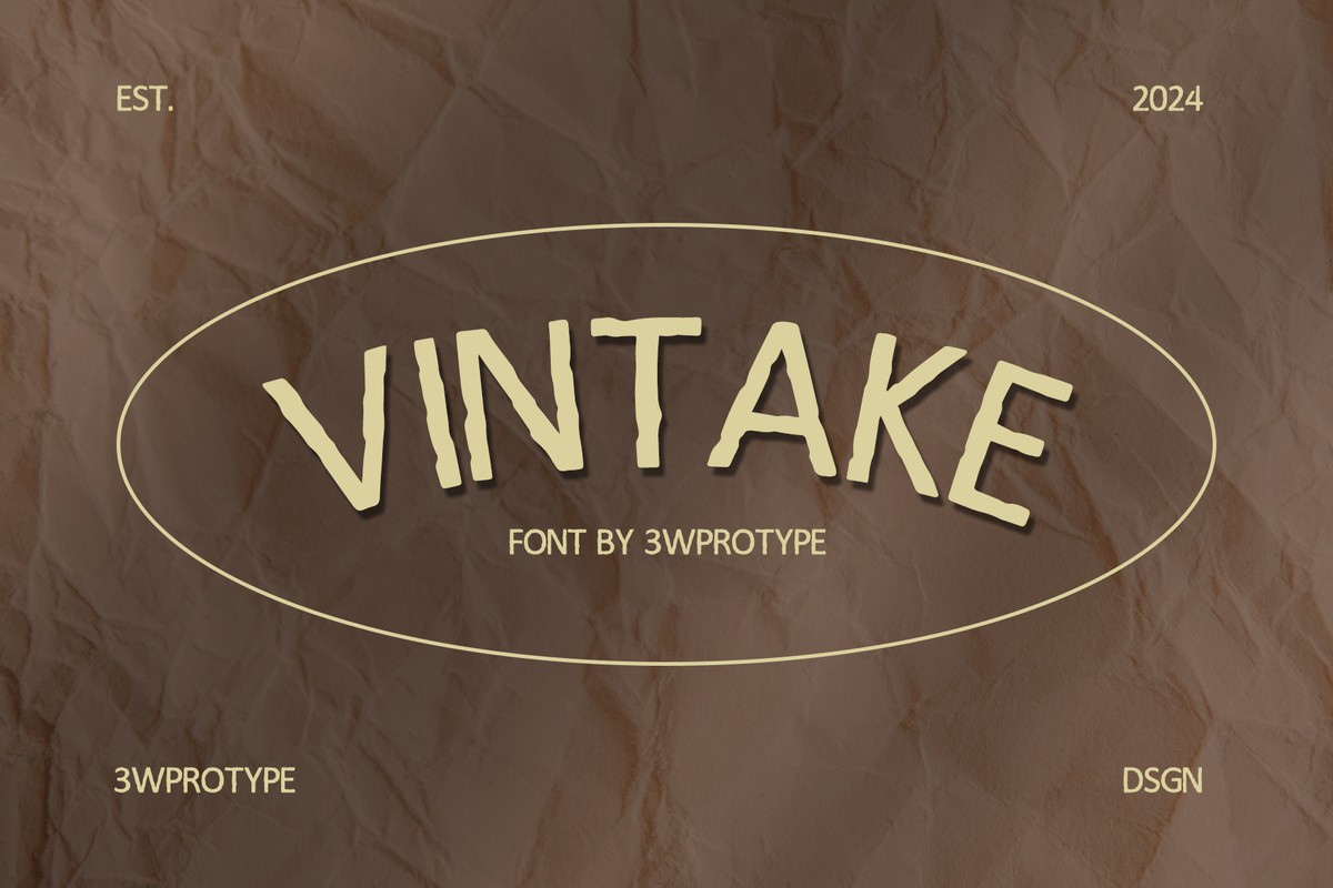 Vintake Font preview