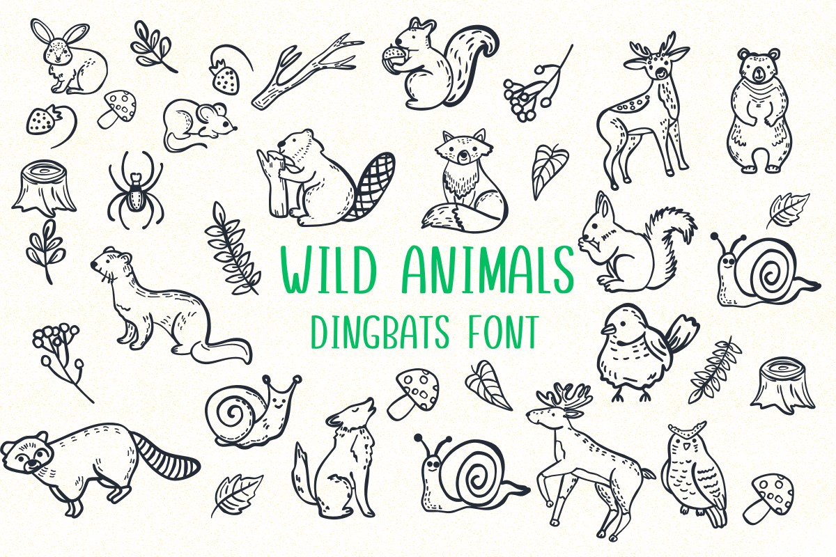 Wild Animals Font preview