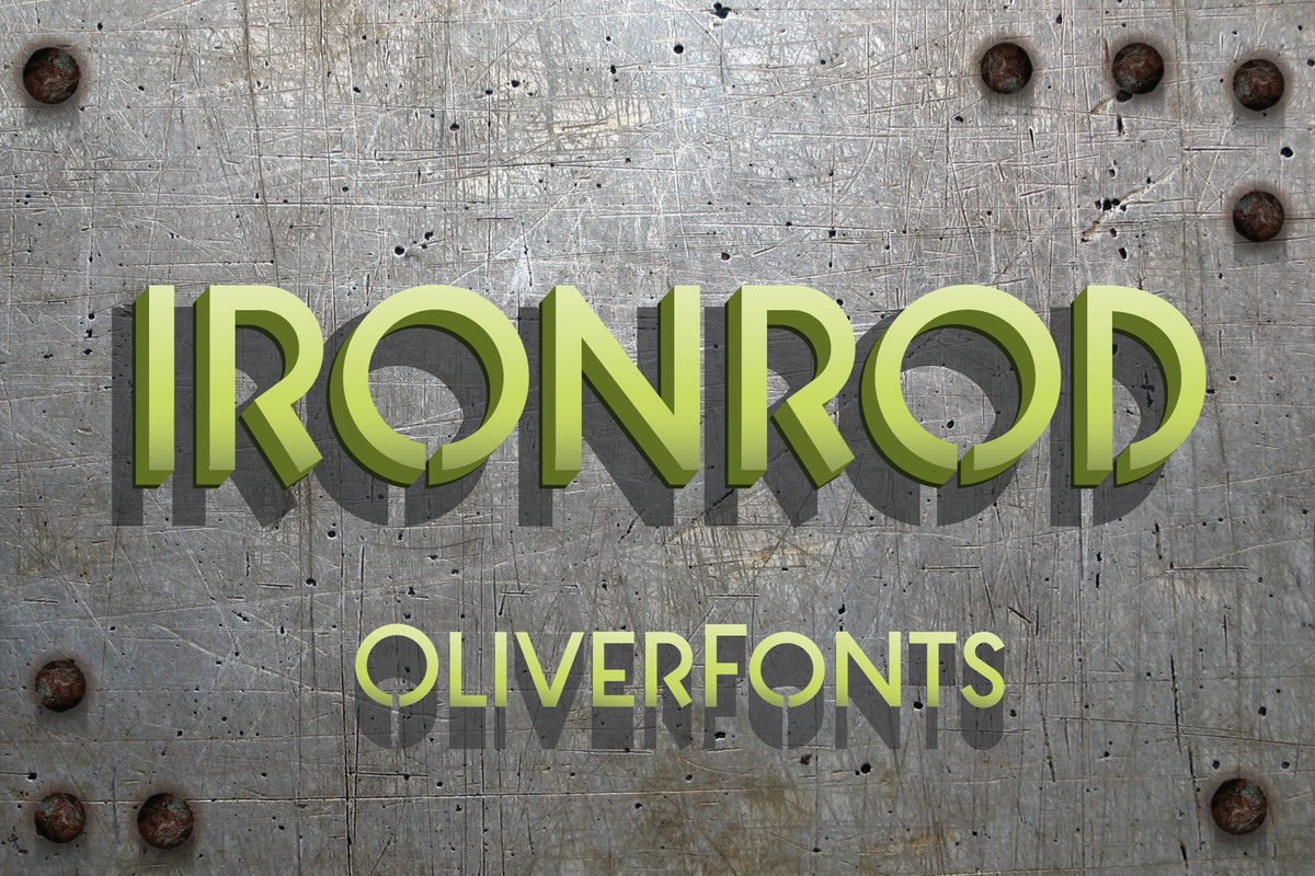 Ironrod Regular Font preview